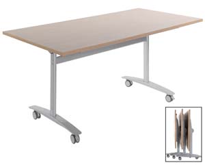 Flip top rectangular tables