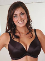 Flirtelle Minx Satin Plunge Bra FL1001 Black