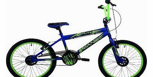 Boys Manic Freestyle BMX Bike - Blue/Green (20 inches)