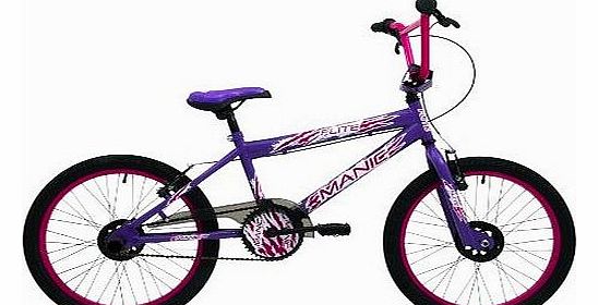 Girls Manic Freestyle BMX Bike - Purple/Cerise (20 inches)