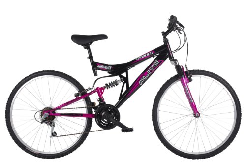 Flite Womens Taser II Dual Suspension Mountain Bike - Black/Cerise (Wheel 26 inches, Frame 18 inches)