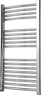 Flomasta, 1228[^]8181D Curved Towel Radiator Chrome 900 x