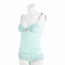 Floozie Frost French Aqua/ lilac ruffle vest