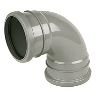 FLOPLAST 92.5 Bend Double Socket Grey
