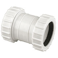 FLOPLAST Universal Compression Waste Straight Coupling 32mm