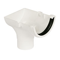 White Stop End Outlet 112mm