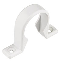 FLOPLAST White Waste Pipe Clips 32mm Pack of 20