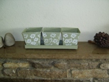Floral set of Planters in Sage Green
