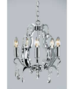 5 Light Flat Arm Chandelier