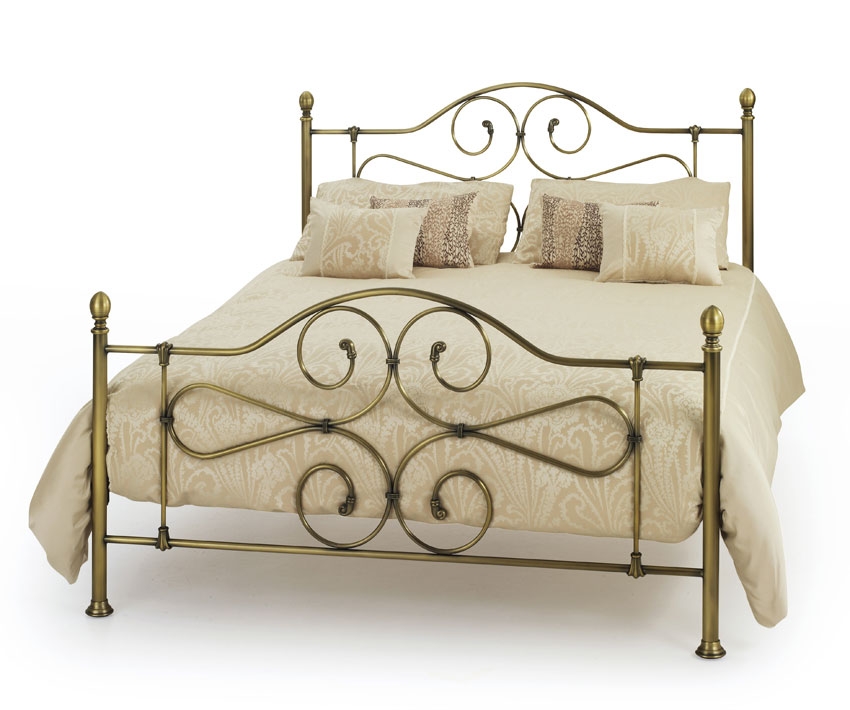 Florence Antique Brass Double Bedstead
