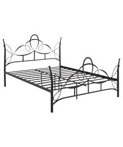 Florence Metal Kingsize Bed Frame - Black