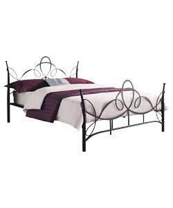 Florence Metal Kingsize Bed with Luxfirm