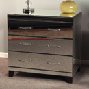 Mirrored 3 drawer chest furniture