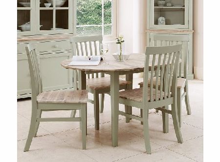 Florence round extended table (92-117cm) - sage green