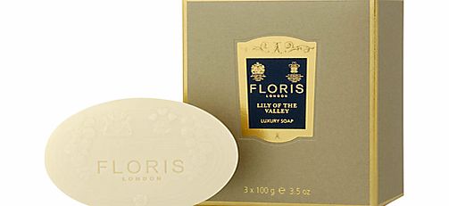 Floris Lily of the Valley Luxury Soap Set, 3 x