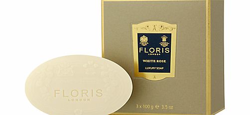 Floris White Rose Luxury Soap Set, 3 x 100g