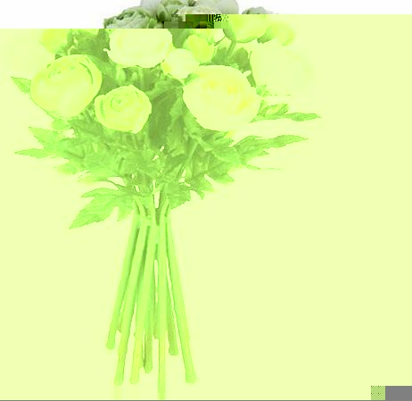 FloristryWarehouse Artificial silk flowers Ranunculus arrangement Cream Green 15 stems 33cm