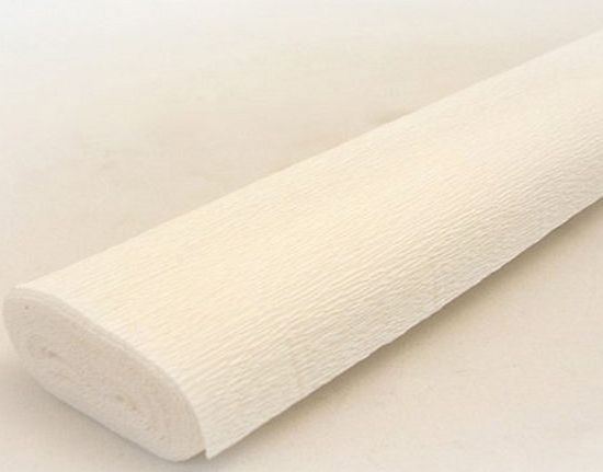 FloristryWarehouse white Crepe paper roll 50cm x 2.5m Top quality Italian paper craft