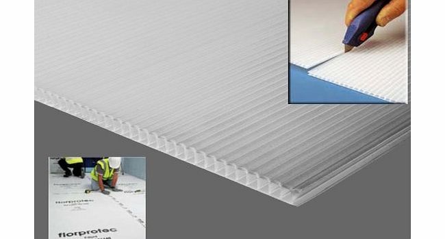 Florprotec 10 X Correx Corrugated Plastic Fire Retardant Floor Protection Sheets 1.2m x 2.5m
