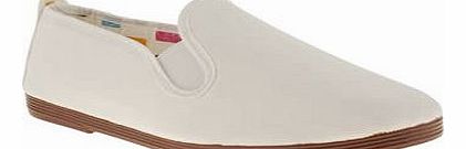 womens flossy white plimsoll flats 1356001070