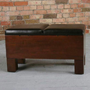 Indian Ant leather double storage seat