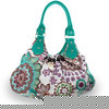 Flower Power Shoulder Bag - LBT - 142 Turquoise