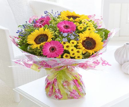 Flowers Direct Sunflower and Gerbera Hand-tied