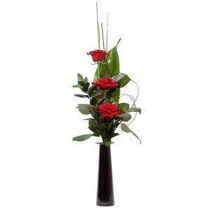 Flowers Direct Three Kisses - Three Soft Red Roses