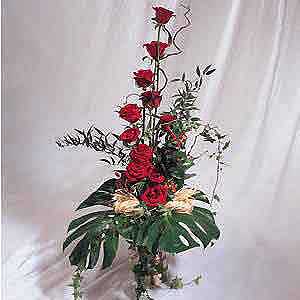 Flowers Directory 12 LuxuriousRed Rose Arrangement