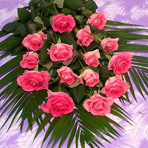Flowers Directory 12 Pink Aqua Rose Bouquet