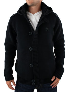 Fly 53 Black Out Of Touch Chunky Hooded Knit