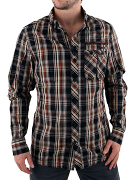 Fly 53 Black Pacific Long Sleeve Check Shirt