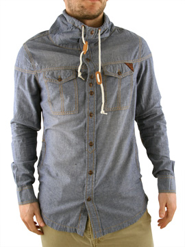 Fly 53 Blue Inventory Funnel Neck Shirt