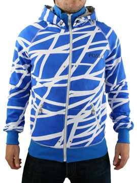 Fly 53 Electric Blue/White Ducktail Hooded Zip