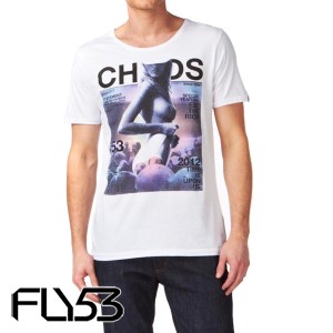 Fly 53 T-Shirts - Fly 53 Chaos Mag T-Shirt - White
