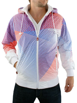 Fly 53 White/Blue/Red War Hero Hooded Jacket