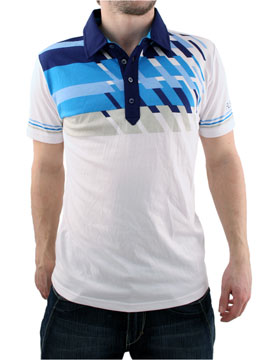 Fly 53 White/Electric Blue Come Together Polo Shirt