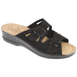 Fly Flot Female Audrey Suede Upper Leather Lining Adjustable in Black