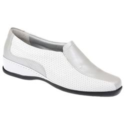 Female CALFLY1104 Leather Upper Leather Lining Casual Shoes in Silver