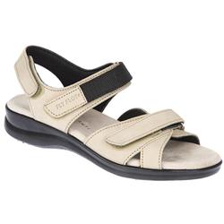 Female Eleanor Leather Upper Comfort Sandals in Beige, Green, Navy, Pink