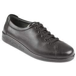 Female ESSE951 Leather Upper Leather/Textile Lining Casual Shoes in Black