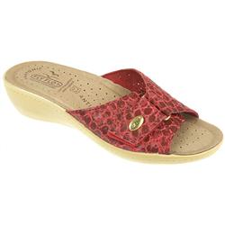 Female Flyl526sc Textile Upper Leather insole Lining Adjustable in Red Croc