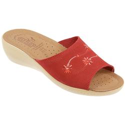 Female Flyl528 Textile Upper Leather insole Lining Comfort Large Sizes in Red