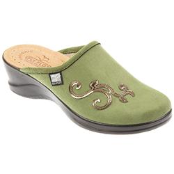 Fly Flot Female Flyl610 Textile Upper Leather insole Lining Comfort House Mules and Slippers in Green