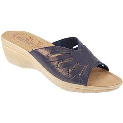 Fly Flot Female Flyl712 Leather Upper Leather insole Lining Comfort Small Sizes in Navy Shimmer