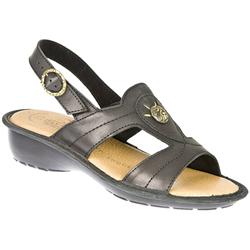 Female Gemma Leather Upper Leather Lining Casual Sandals in Black, Red, Tan, White