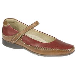 Fly Flot Female Hannah Leather Upper Leather Lining Comfort Small Sizes in Black, Navy-Beige, Red - Tan