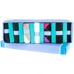 Fly Flot Female Ladies Dark Socks 7 Pack in MIX