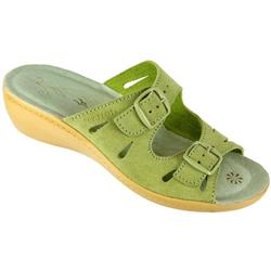 Fly Flot Female Lucy Leather Upper Leather Lining Adjustable in Green