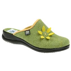 Fly Flot Female Petal Textile Upper Textile Lining Comfort House Mules and Slippers in Blue, Green, Pink